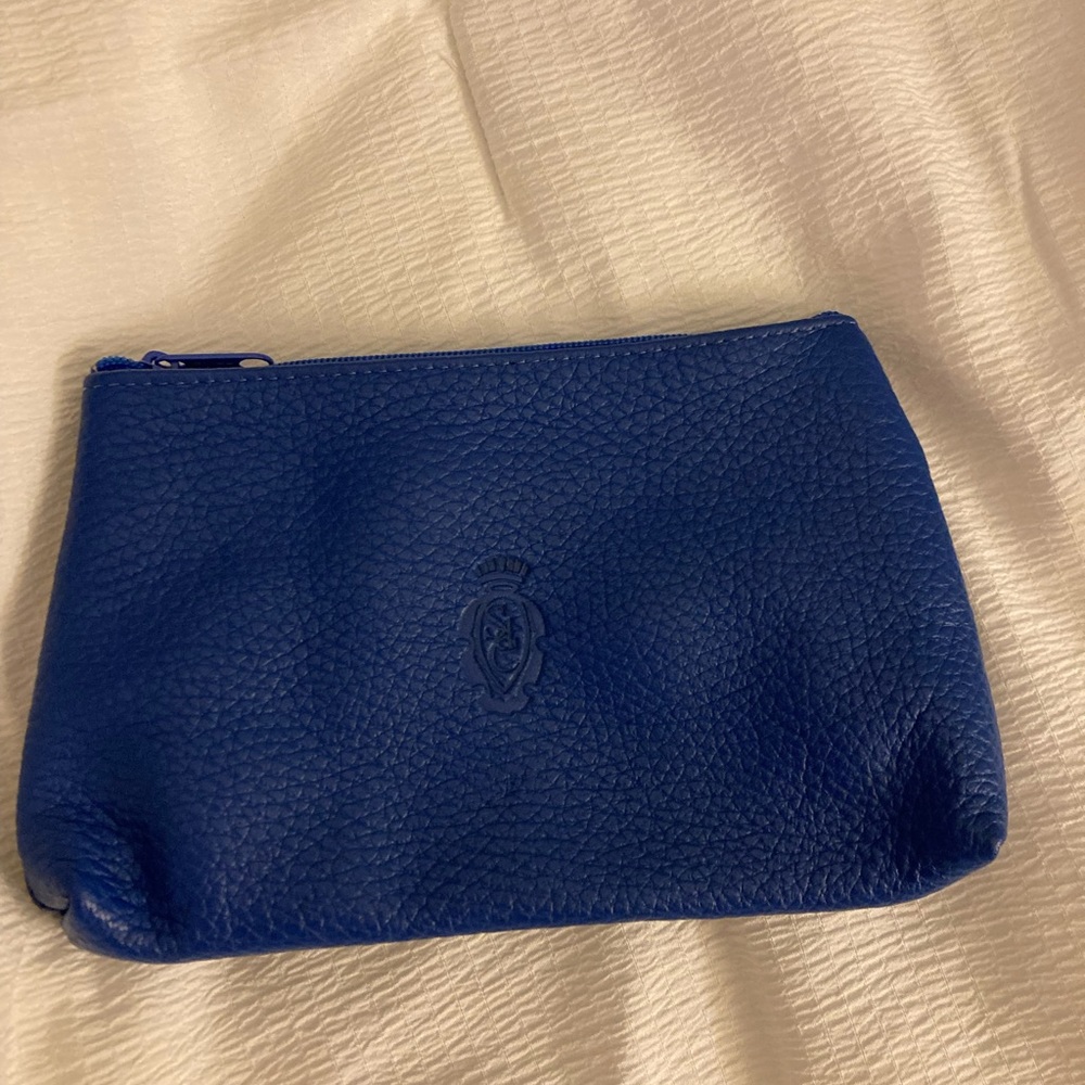 Scuola del cuoio blue coin purse
